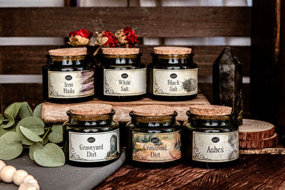Ritual Elements Jars & Labels (Set of 6)