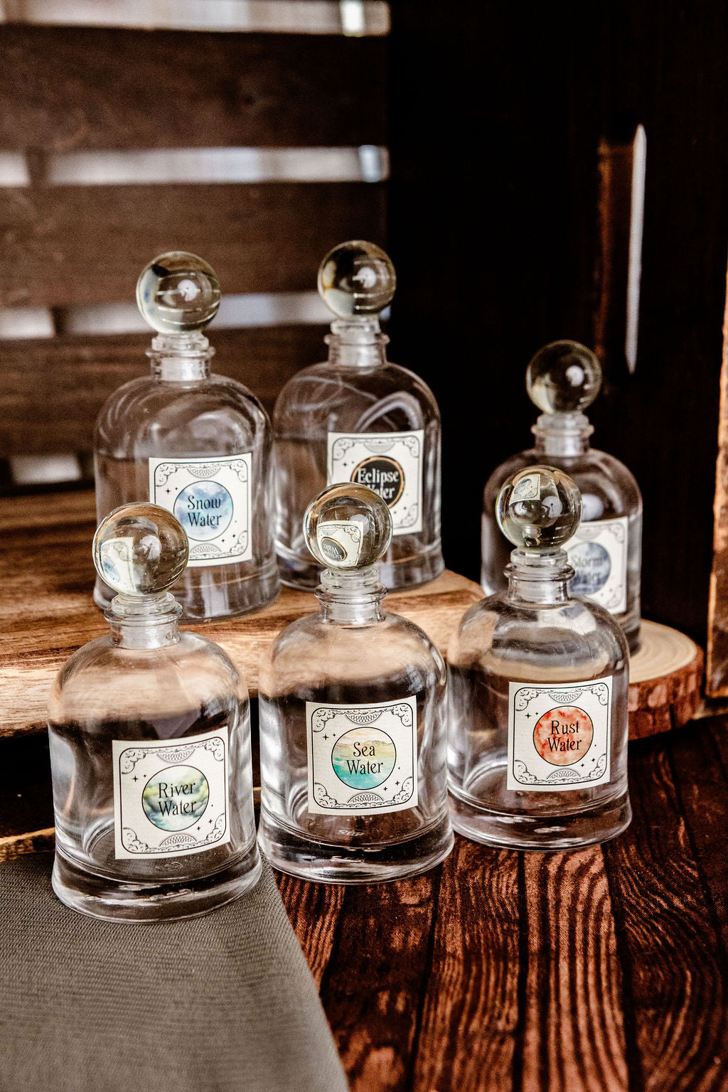 Ritual Water Bottles & Labels (Set of 6)