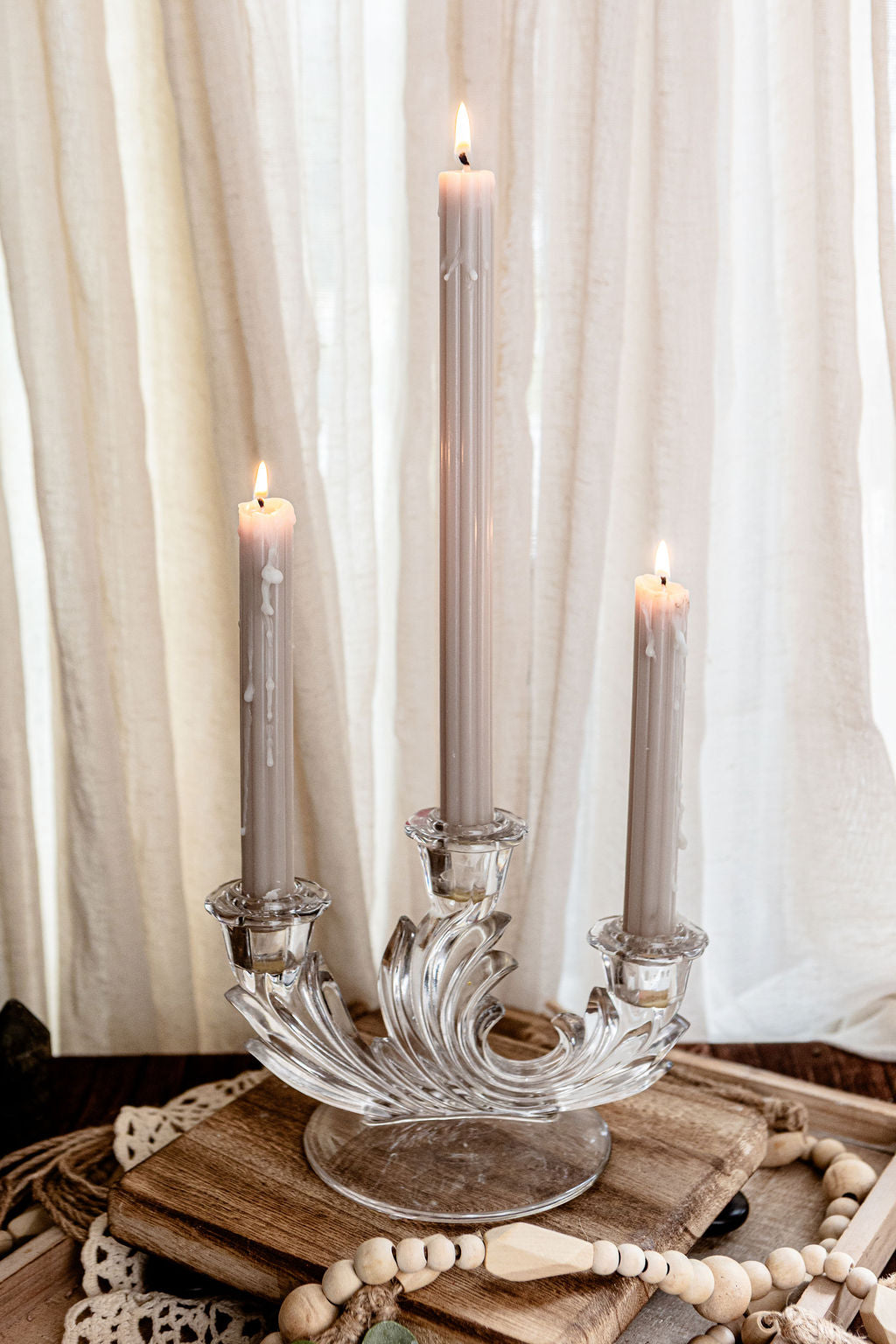 Crystal Taper Candelabra