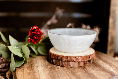 Triple Moon Selenite Bowl