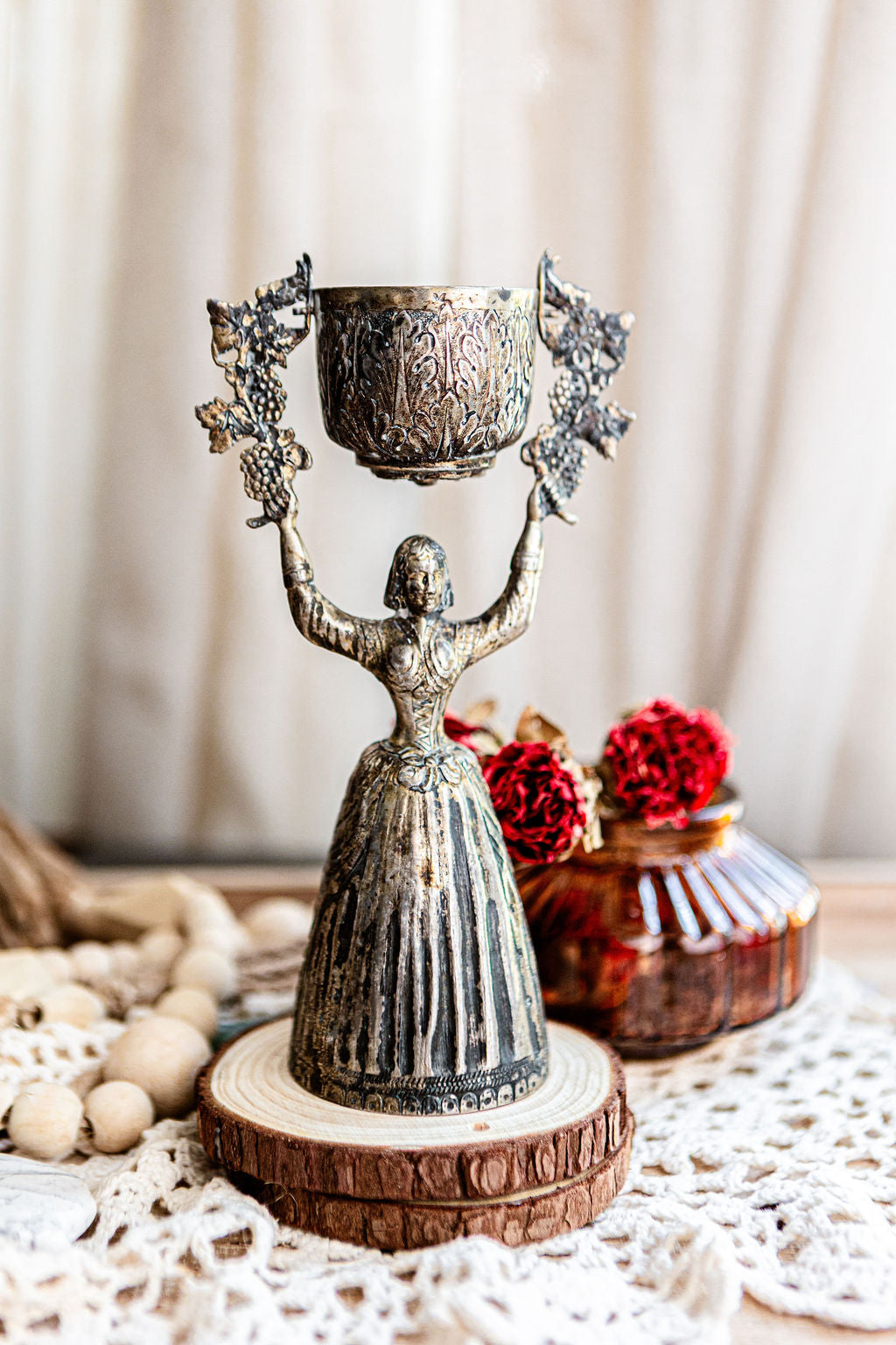 Silver Antique Maiden Chalices