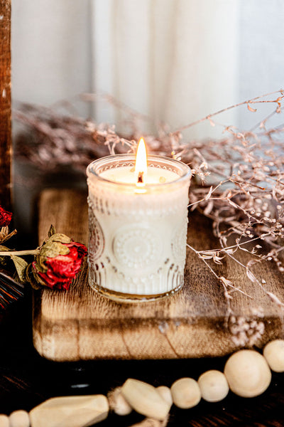 Vintage Glass Altar Candle