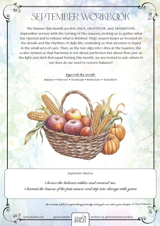 Free September Workbook
