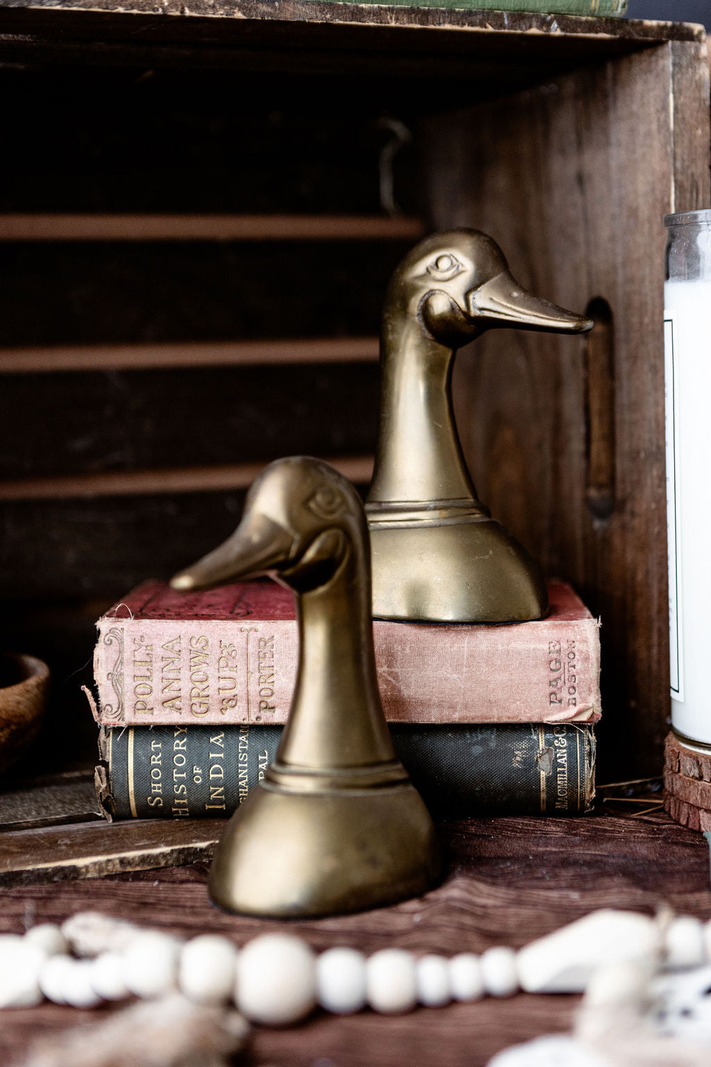 Brass Mallard Book Ends