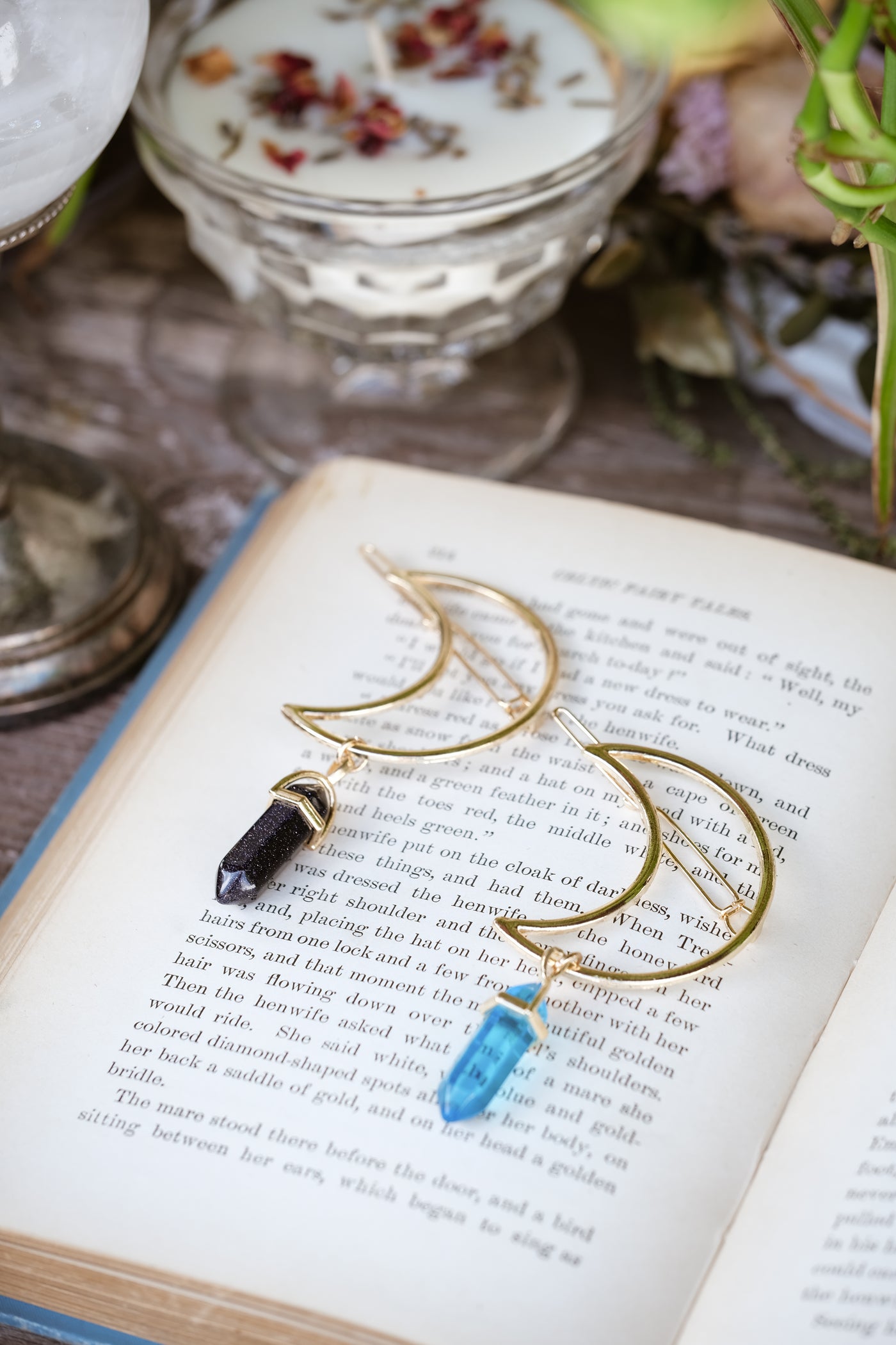 Faux Crystal Moon Clips