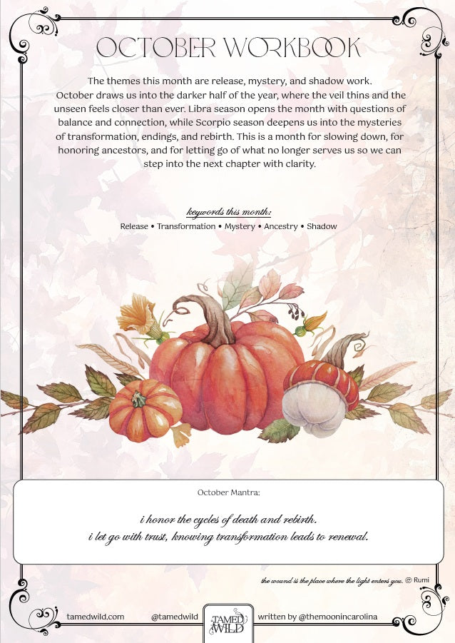 Free October Workbook