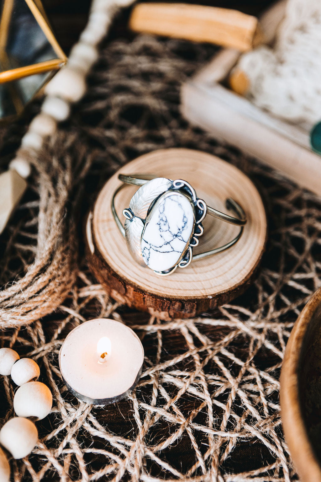 White Howlite Cuff