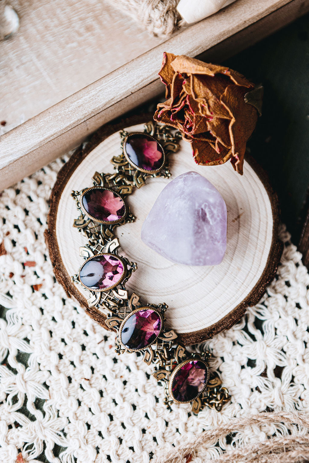 Victorian Amethyst Glass Bracelet