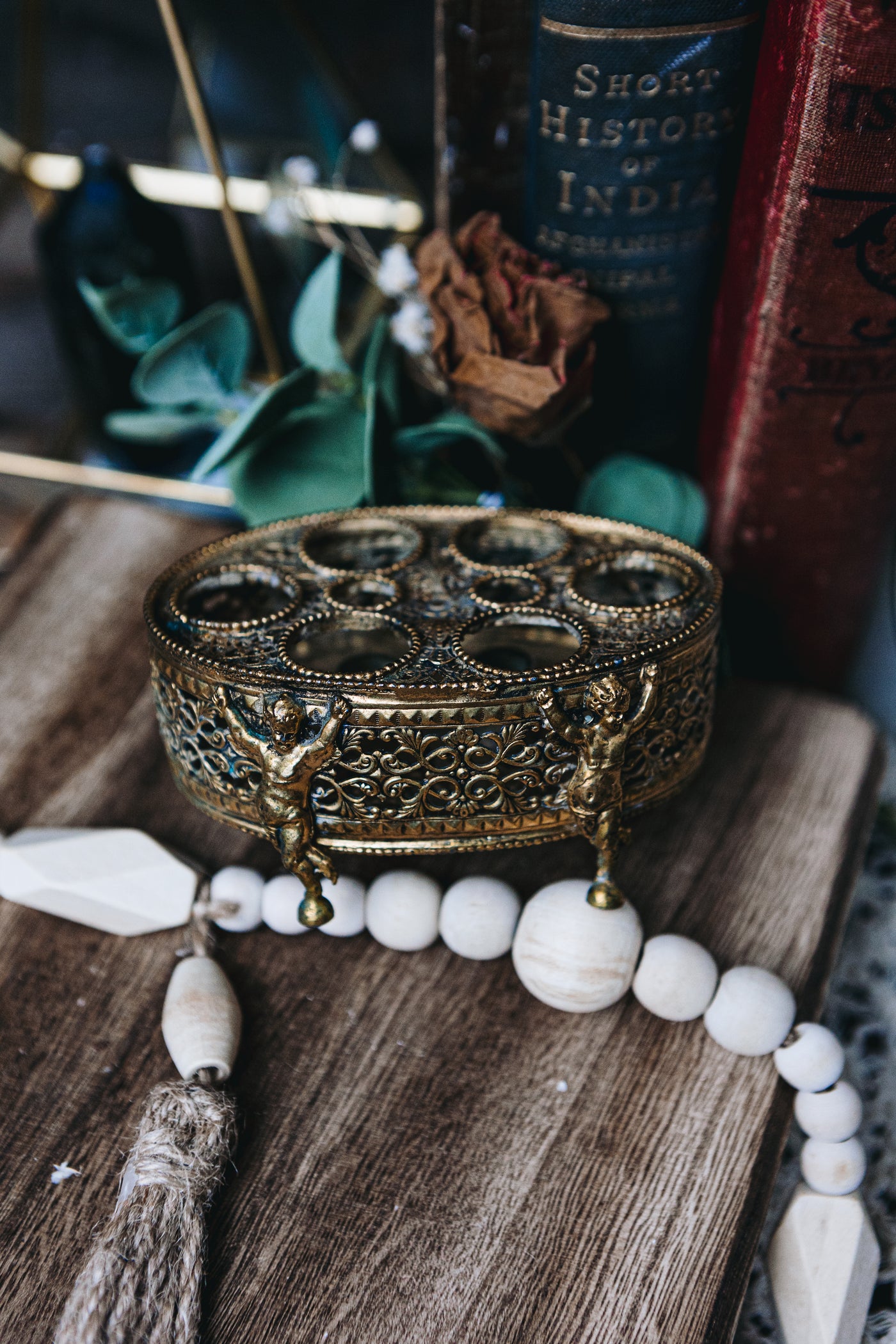 Vintage Golden Lipstick Holder