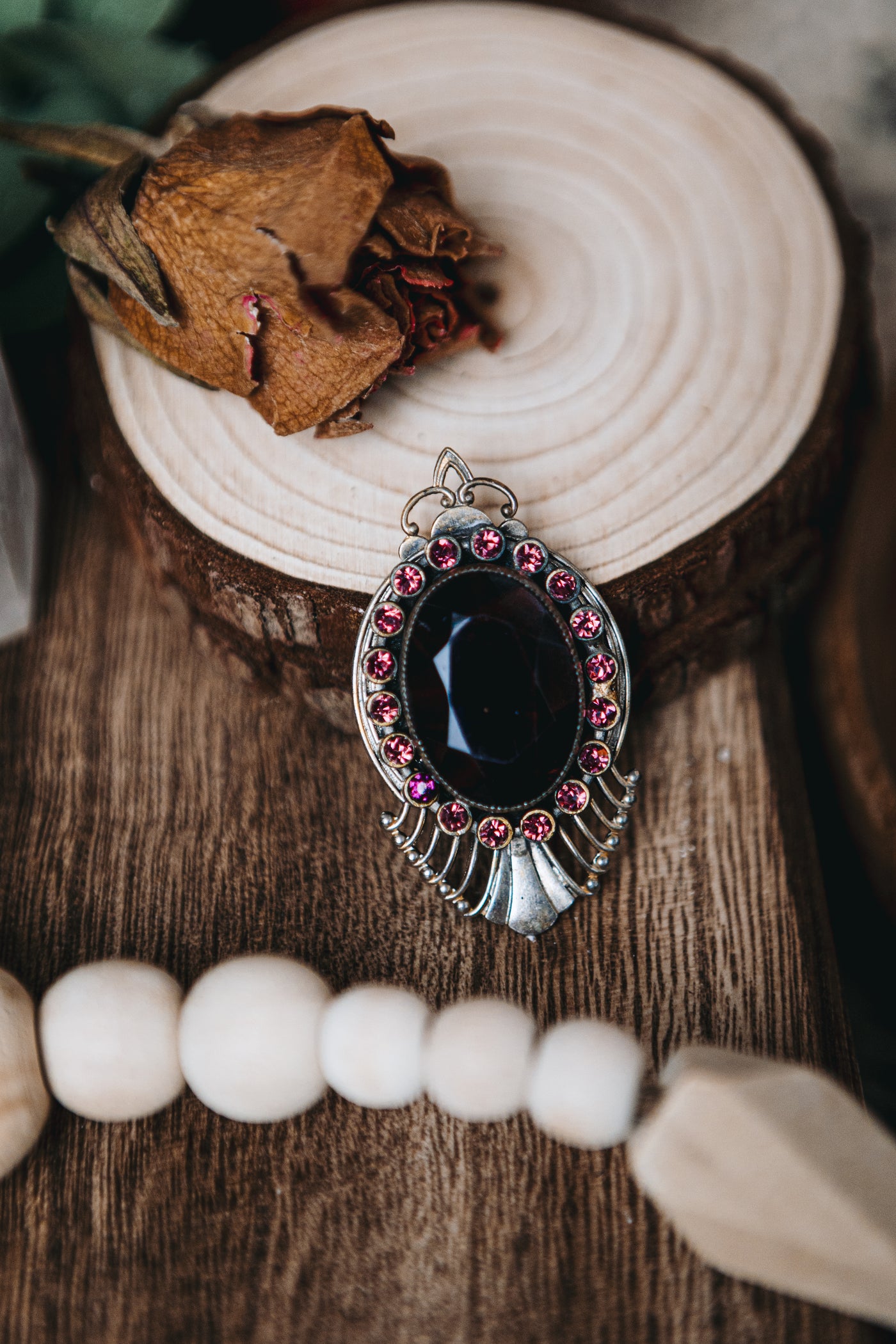 Amethyst Glass Pendant