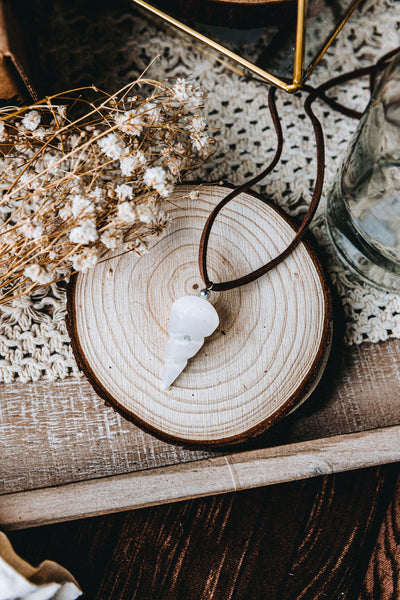 Selenite Spiral Necklace