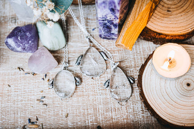 Silver & Stone Amulet Necklaces