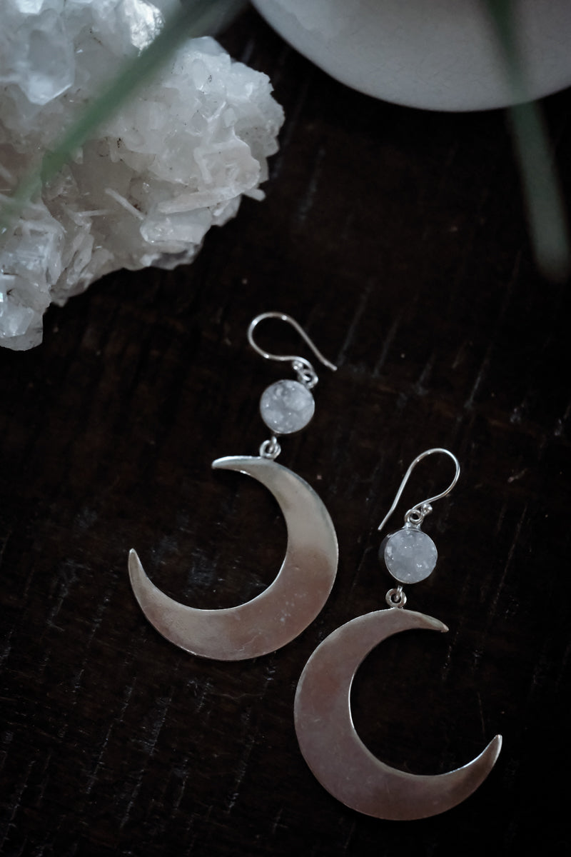 Metal & Moon Earrings
