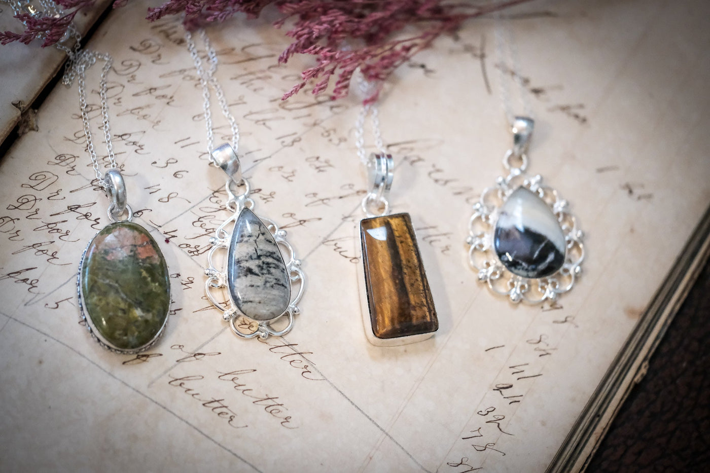 Amulet Necklace-Various Stones