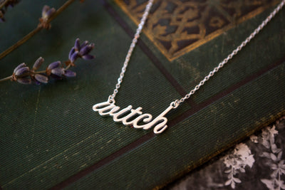"WITCH" Necklace (Silver Plated)