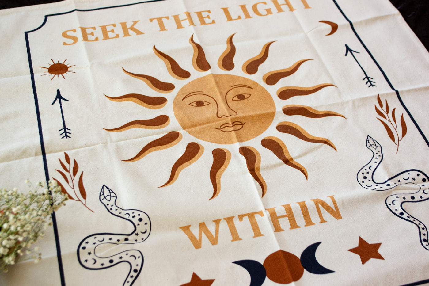Seek the Light Within Wall Hanging/Tea Towel