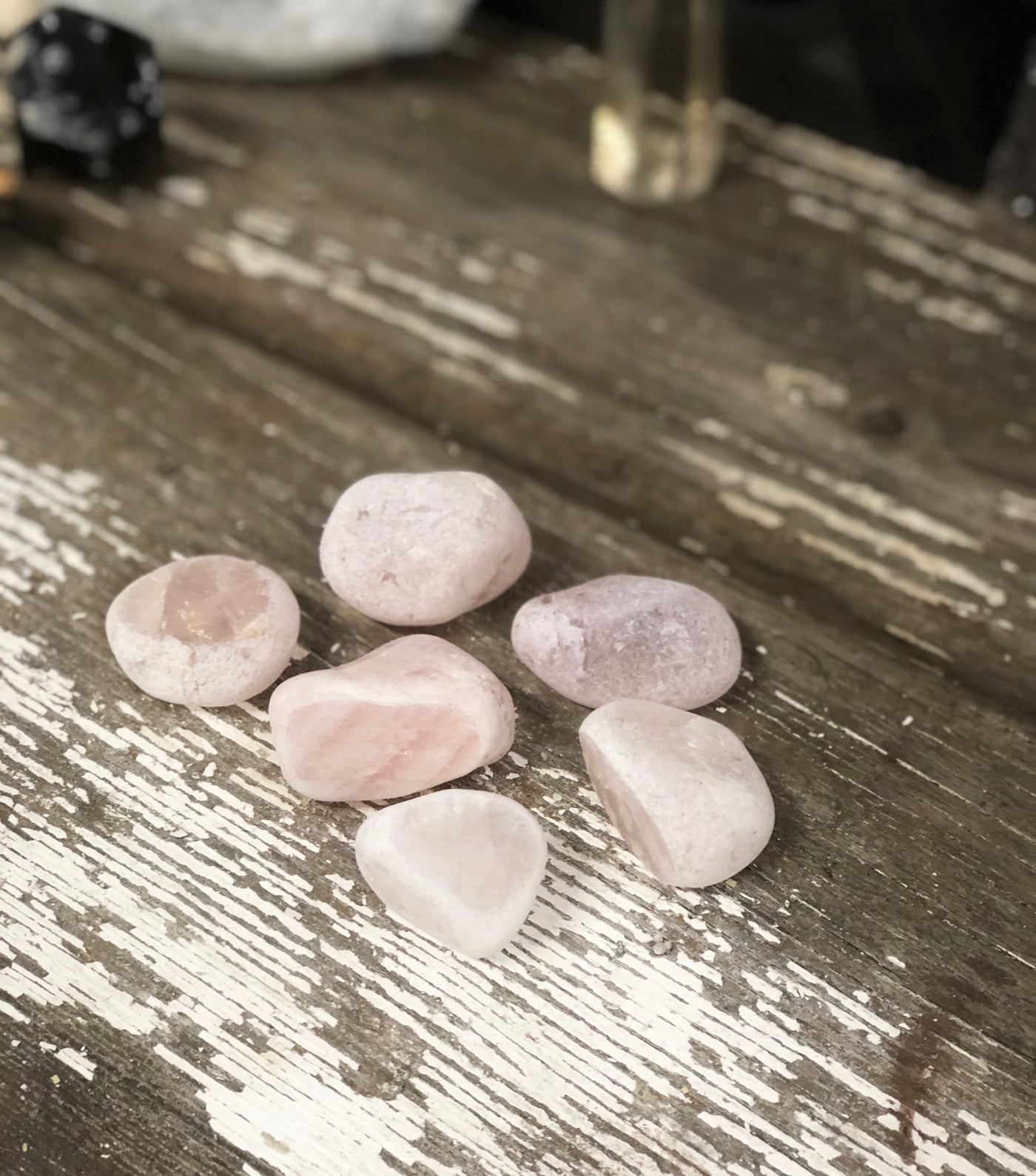 Rose quartz seer stone.
